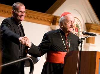 Cardinal Franc Rode, Prefect of the Congregation for Institutes of  Consecrated Life and Societies of Apostolic Life addresses the Apostolic Religious Life Symposium held <br /><br />
Saturday, Sept. 27, 2008 at Stonehill College in North Easton, Mass.  A portion of Cardinal Rode&rsquo;s address was read by Father David O&rsquo;Connell, president of Catholic University of America and a fellow Vincentian.  Cardinal Sean P. O&rsquo;Malley introduced Cardinal Rode and translated for him during the question and answer session.<br /><br />
Pilot photo/ Gregory L. Tracy</p><br />
<p>