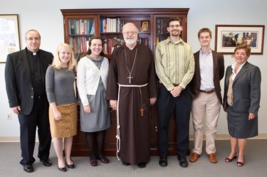 Members of FOCUS campus ministry meet with Cardinal Seán P. O’Malley in his office Sept. 17, 2009. Pilot photo/ Gregory L. Tracy Members of FOCUS campus ministry meet with Cardinal Seán P. O’Malley in his office Sept. 17, 2009. Pilot photo/ Gregory L. Tracy