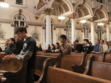 Vocation Candidates in prayer
