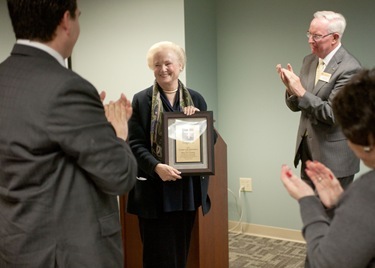 Former U.S. Ambassador to the Holy See Mary Ann Glendon receives the faith in the Marketplace Award from the Boston chapter of Legatus, Oct. 21, 2010. Pilot photo by Jim Lockwood Former U.S. Ambassador to the Holy See Mary Ann Glendon receives the faith in the Marketplace Award from the Boston chapter of Legatus, Oct. 21, 2010. Pilot photo by Jim Lockwood