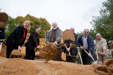 Archdiocese of Boston Planning Office of Urban Affiars groundbreaking ceremony for Rose Hill Manorin Billerica,  Oct. 20, 2010. Photo by Jim Lockwood, The Pilot