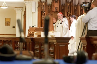 Mass and inaugural broadcast of WQM 1060 AM, Nov. 1 at the Cathedralof the Holy Cross. Pilot photo by Gregory L. Tracy Mass and inaugural broadcast of WQM 1060 AM, Nov. 1 at the Cathedralof the Holy Cross. Pilot photo by Gregory L. Tracy