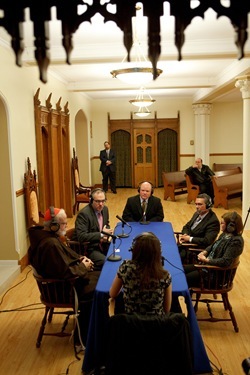 Mass and inaugural broadcast of WQM 1060 AM, Nov. 1 at the Cathedralof the Holy Cross. Pilot photo by Gregory L. Tracy Mass and inaugural broadcast of WQM 1060 AM, Nov. 1 at the Cathedralof the Holy Cross. Pilot photo by Gregory L. Tracy