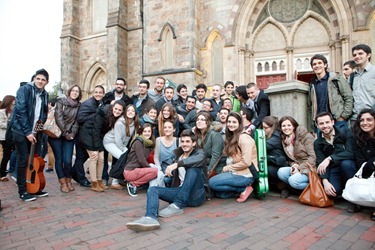 Mass with orchestra and choir of "The Suffering of the Innocents" and Boston members of the Neocatechumenal Way, May 5, 2012 at the Cathedral of the Holy Cross. Photo by Gregory L. Tracy Mass with orchestra and choir of "The Suffering of the Innocents" and Boston members of the Neocatechumenal Way, May 5, 2012 at the Cathedral of the Holy Cross. Photo by Gregory L. Tracy
