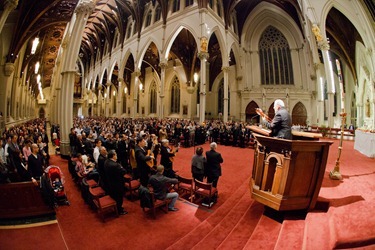 Mass with orchestra and choir of "The Suffering of the Innocents" and Boston members of the Neocatechumenal Way, May 5, 2012 at the Cathedral of the Holy Cross. Photo by Gregory L. Tracy Mass with orchestra and choir of "The Suffering of the Innocents" and Boston members of the Neocatechumenal Way, May 5, 2012 at the Cathedral of the Holy Cross. Photo by Gregory L. Tracy