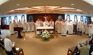 Mass for jubilarian priests, Archdiocese of Boston Pastoral Center, May 9, 2012. Photo by Gregory L. Tracy, The Pilot Mass for jubilarian priests, Archdiocese of Boston Pastoral Center, May 9, 2012. Photo by Gregory L. Tracy, The Pilot