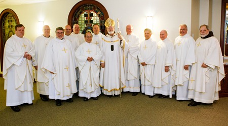 Mass for jubilarian priests, Archdiocese of Boston Pastoral Center, May 9, 2012. Photo by Gregory L. Tracy, The Pilot Mass for jubilarian priests, Archdiocese of Boston Pastoral Center, May 9, 2012. Photo by Gregory L. Tracy, The Pilot