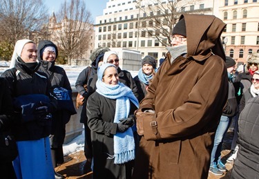 Cardinal O’Malley joins participants in the Archdiocese of Boston’s Pilgrimage for Life at the annual March for Life in Washington, D.C. Jan. 22, 2014.  (Pilot photo by Gregory L. Tracy)