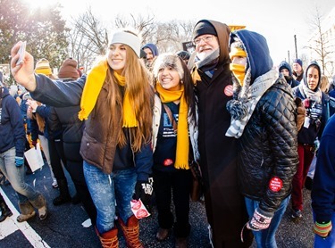 Cardinal O’Malley joins participants in the Archdiocese of Boston’s Pilgrimage for Life at the annual March for Life in Washington, D.C. Jan. 22, 2014.  (Pilot photo by Gregory L. Tracy)