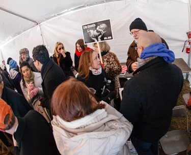 Cardinal O’Malley gathers with other pro-life leaders at the rally on the National Mall in Washington, D.C. before the start of the March for Life Jan. 22, 2014.  (Pilot photo by Gregory L. Tracy)