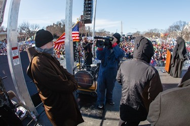 Cardinal O’Malley gathers with other pro-life leaders at the rally on the National Mall in Washington, D.C. before the start of the March for Life Jan. 22, 2014.  (Pilot photo by Gregory L. Tracy)