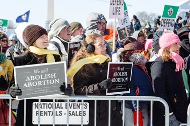 Cardinal O’Malley gathers with other pro-life leaders at the rally on the National Mall in Washington, D.C. before the start of the March for Life Jan. 22, 2014.  (Pilot photo by Gregory L. Tracy)