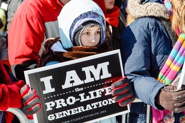 Cardinal O’Malley gathers with other pro-life leaders at the rally on the National Mall in Washington, D.C. before the start of the March for Life Jan. 22, 2014.  (Pilot photo by Gregory L. Tracy)