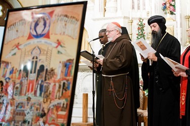 On Jan. 25, 2014, the final day of the Week of Prayer for Christian Unity, the archdiocese’s Office for Ecumenical and Interreligious Affairs and the Community of Sant’Egidio co-sponsored am ecumenical  prayer service for Christian Martyrs.  The gathering was attended by over 500 people including representatives of Protestant, Orthodox, Oriental Orthodox, Historically Black and Evangelical churches as well as numerous Catholic parishes, ethnic groups and rites. (Pilot photo by Gregory L. Tracy)