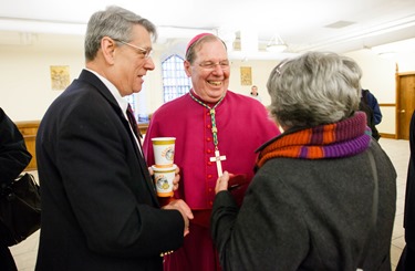 Family, friends and supporters of Bishop Robert P. Deeley gathered for a Mass of Thanksgiving at the Cathedral of the Holy Cross Feb. 9, 2014. The Mass was a chance to thank the bishop for his service to the Archdiocese of Boston as the bishop prepared to be installed as the 12th Bishop of Portland, Maine on Feb. 14. (Pilot photo/ Gregory L. Tracy)