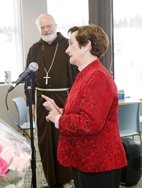 Retirement celebration for Pilar Latorre who served the archdiocese’s Hispanic community for 40 years, Feb. 26, 2015. Pilot photo by Gregory L. Tracy