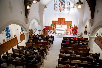 The 2017 Red Mass sponsored by the Lawyers’ Guild of the Archdiocese of Boston, celebrated by the Cardinal Seán P. O'Malley at Our Lady of Good Voyage Chapel Oct. 22, 2017. Pilot photo/ Gregory L. Tracy 